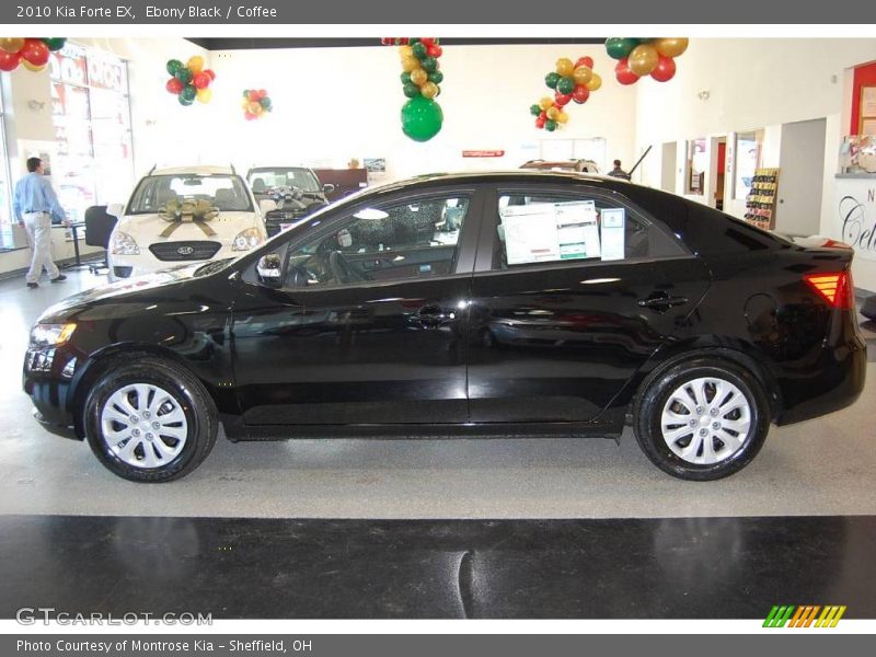 Ebony Black / Coffee 2010 Kia Forte EX