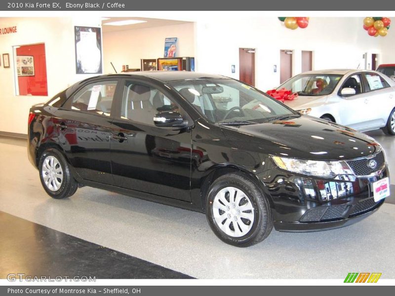 Ebony Black / Coffee 2010 Kia Forte EX