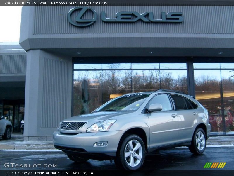 Bamboo Green Pearl / Light Gray 2007 Lexus RX 350 AWD