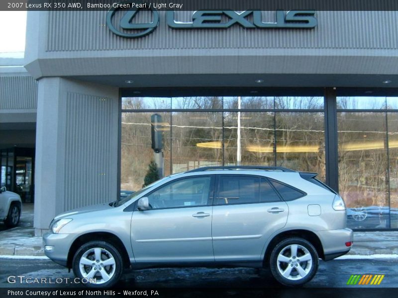 Bamboo Green Pearl / Light Gray 2007 Lexus RX 350 AWD