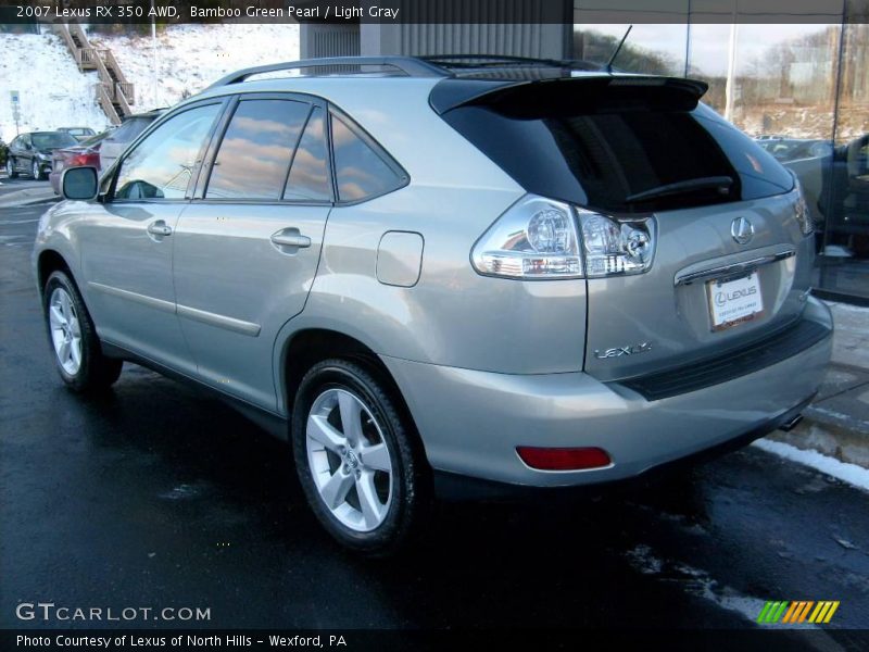 Bamboo Green Pearl / Light Gray 2007 Lexus RX 350 AWD