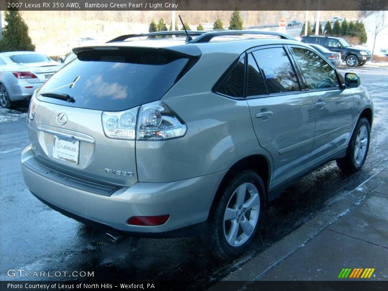 Bamboo Green Pearl / Light Gray 2007 Lexus RX 350 AWD