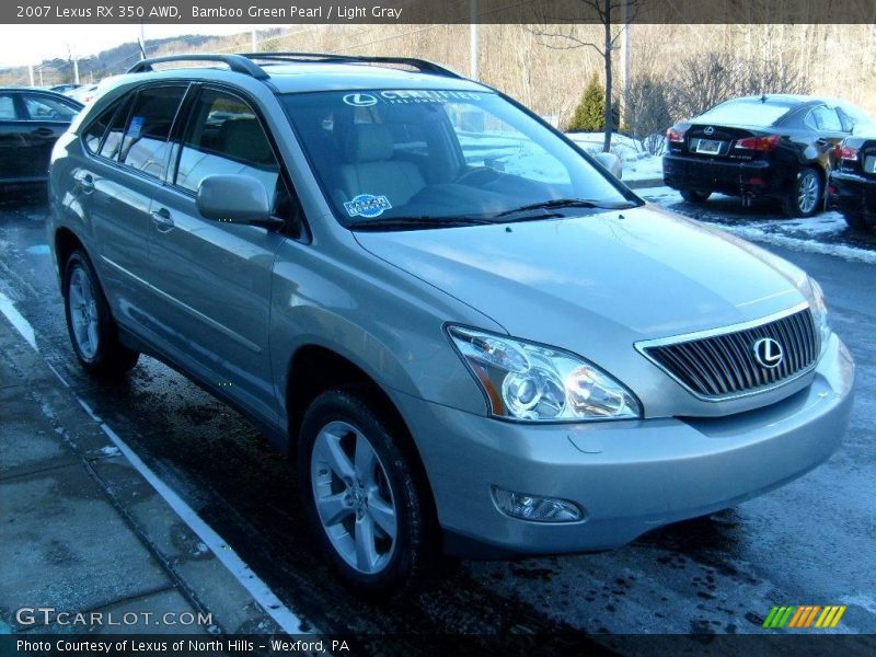 Bamboo Green Pearl / Light Gray 2007 Lexus RX 350 AWD