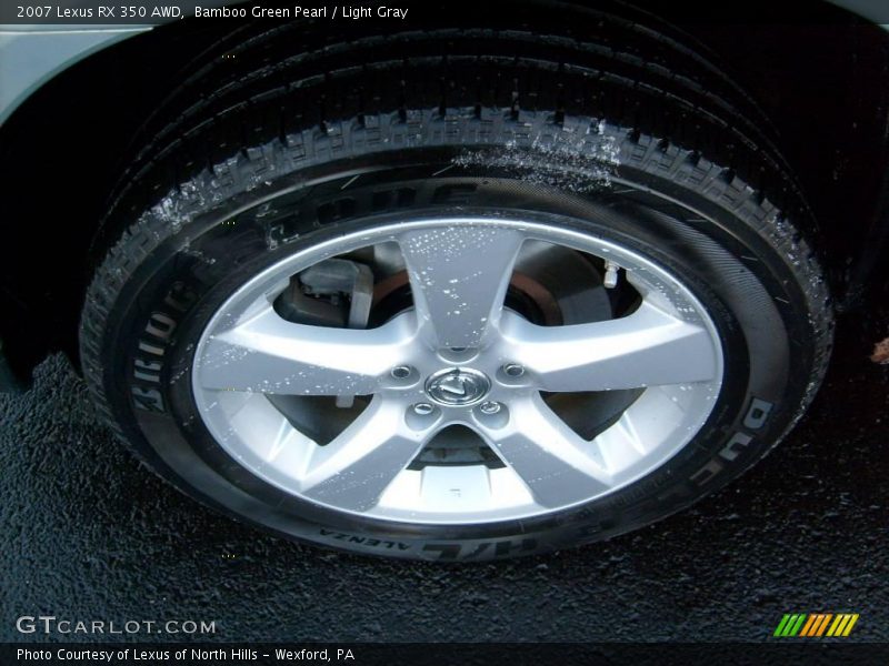 Bamboo Green Pearl / Light Gray 2007 Lexus RX 350 AWD