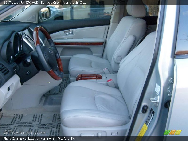 Bamboo Green Pearl / Light Gray 2007 Lexus RX 350 AWD