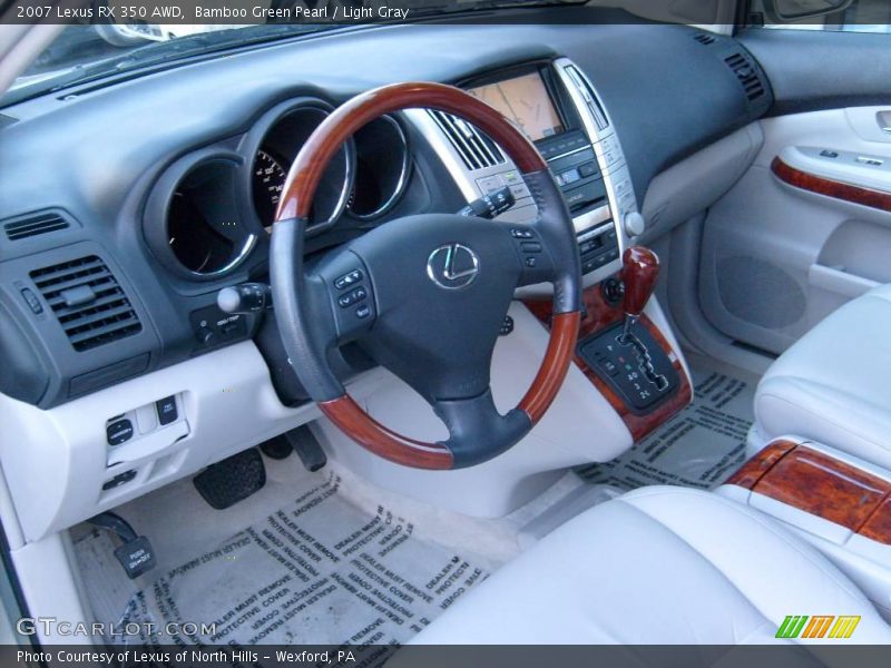 Bamboo Green Pearl / Light Gray 2007 Lexus RX 350 AWD