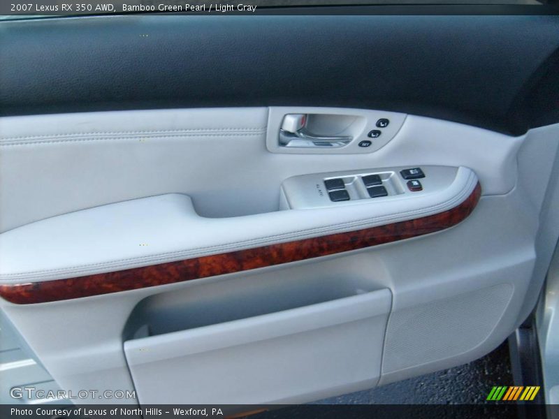 Bamboo Green Pearl / Light Gray 2007 Lexus RX 350 AWD