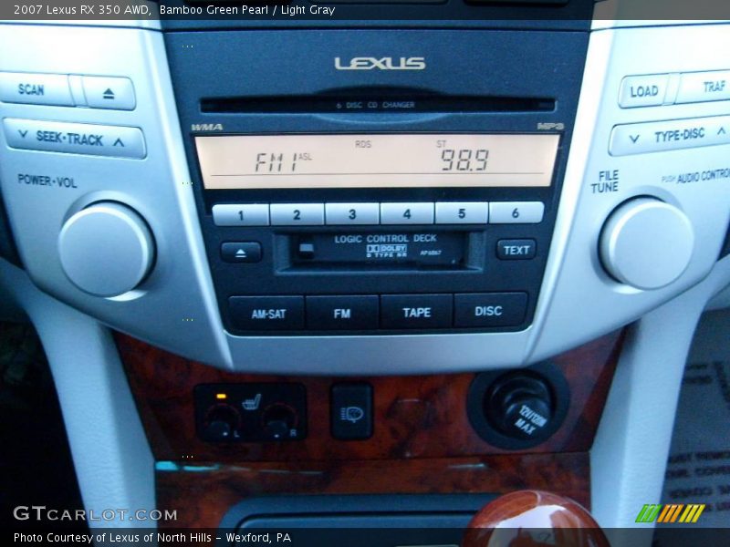 Bamboo Green Pearl / Light Gray 2007 Lexus RX 350 AWD