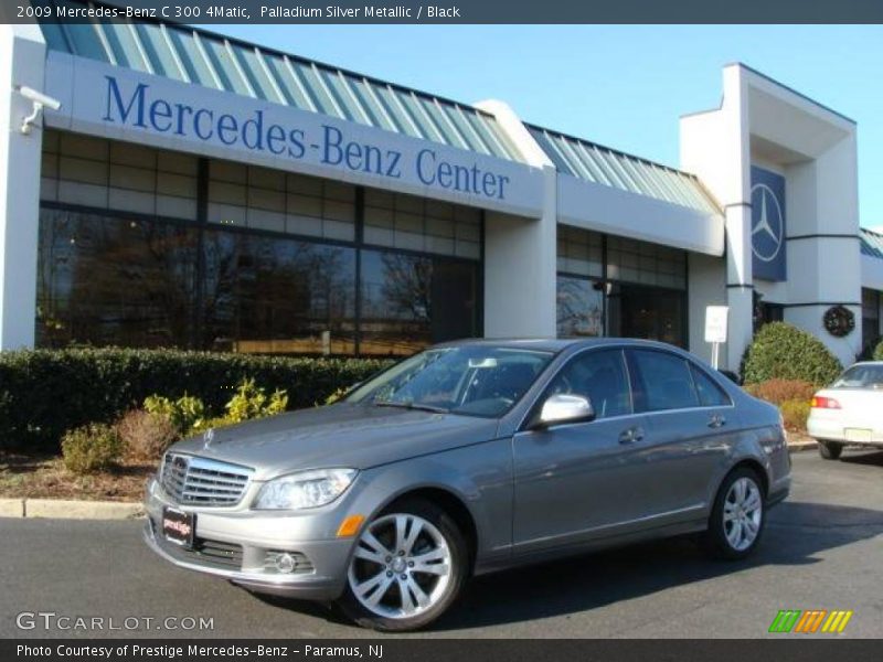 Palladium Silver Metallic / Black 2009 Mercedes-Benz C 300 4Matic