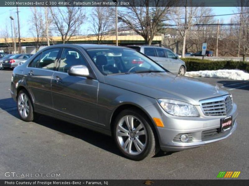 Palladium Silver Metallic / Black 2009 Mercedes-Benz C 300 4Matic