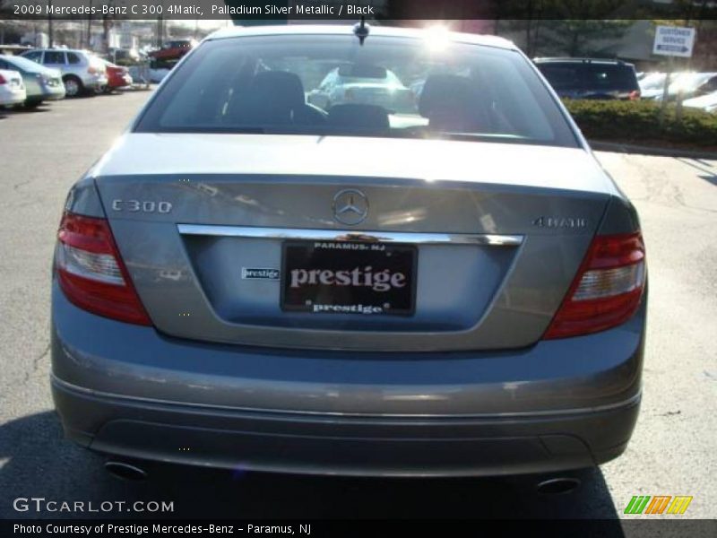 Palladium Silver Metallic / Black 2009 Mercedes-Benz C 300 4Matic