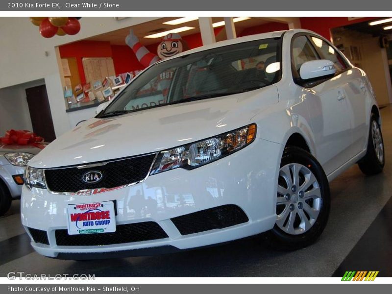 Clear White / Stone 2010 Kia Forte EX