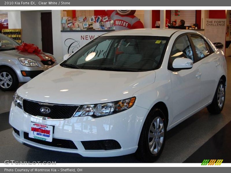 Clear White / Stone 2010 Kia Forte EX