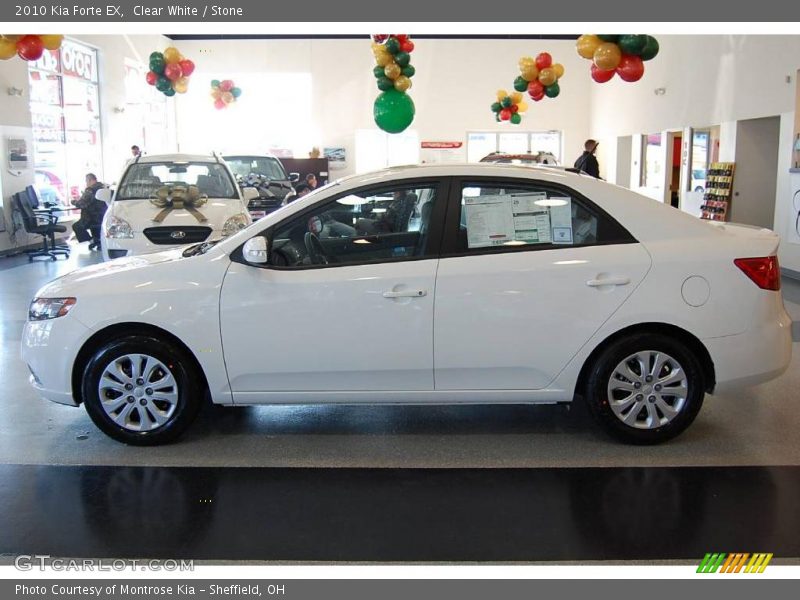 Clear White / Stone 2010 Kia Forte EX