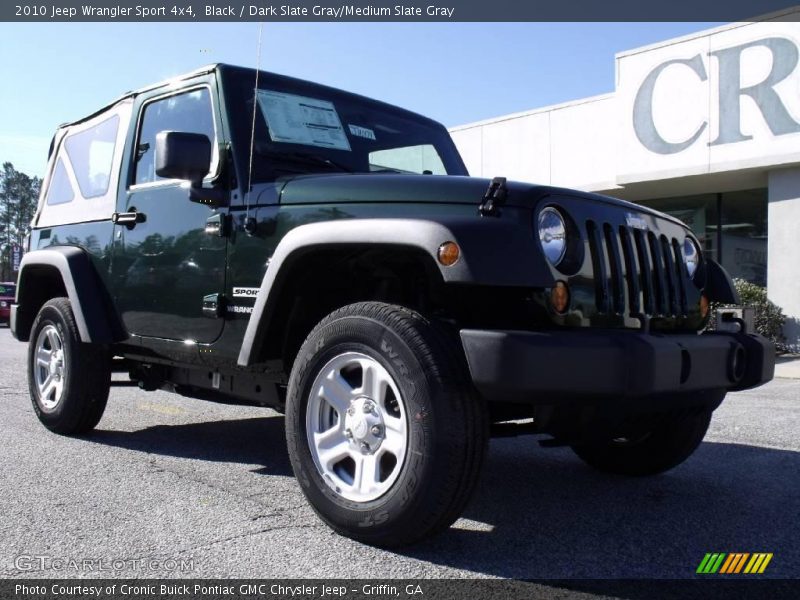 Black / Dark Slate Gray/Medium Slate Gray 2010 Jeep Wrangler Sport 4x4
