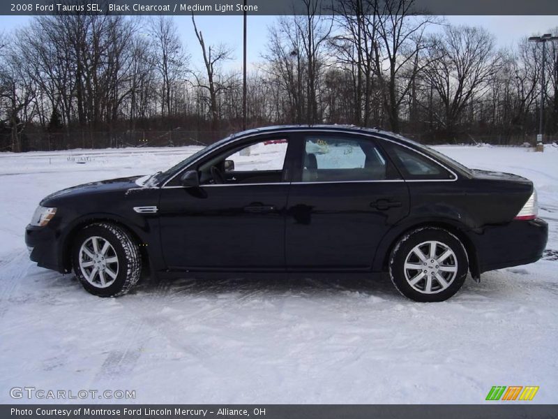 Black Clearcoat / Medium Light Stone 2008 Ford Taurus SEL