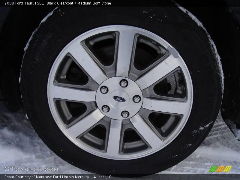 Black Clearcoat / Medium Light Stone 2008 Ford Taurus SEL