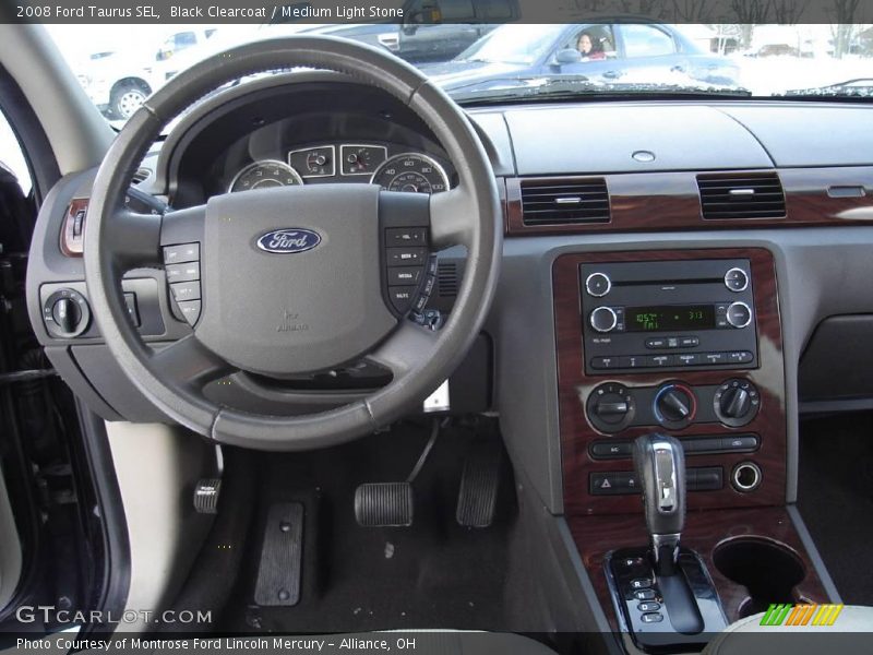 Black Clearcoat / Medium Light Stone 2008 Ford Taurus SEL