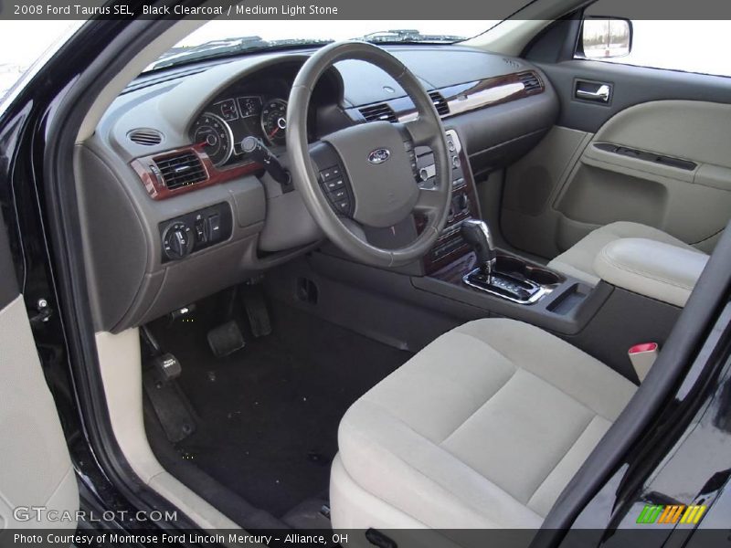 Black Clearcoat / Medium Light Stone 2008 Ford Taurus SEL