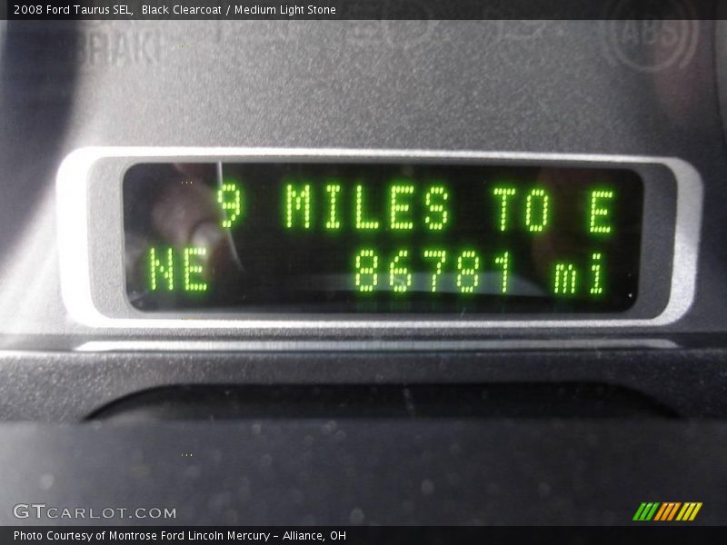 Black Clearcoat / Medium Light Stone 2008 Ford Taurus SEL