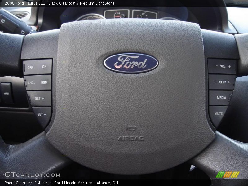 Black Clearcoat / Medium Light Stone 2008 Ford Taurus SEL