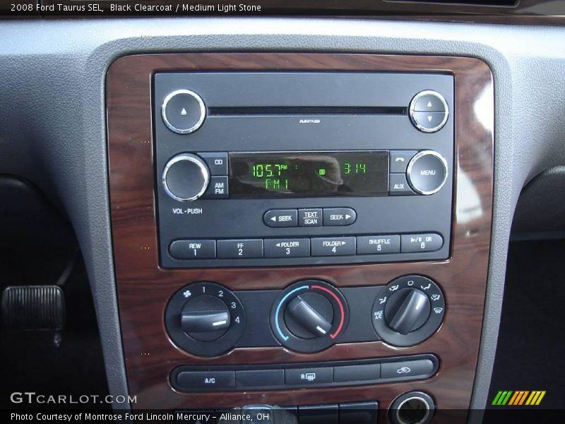 Black Clearcoat / Medium Light Stone 2008 Ford Taurus SEL