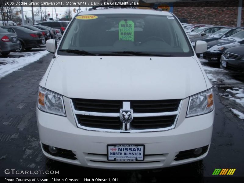 Stone White / Dark Slate Gray/Light Shale 2009 Dodge Grand Caravan SXT