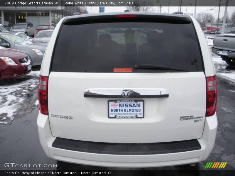 Stone White / Dark Slate Gray/Light Shale 2009 Dodge Grand Caravan SXT