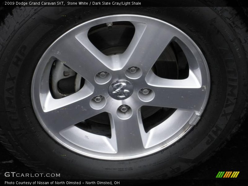 Stone White / Dark Slate Gray/Light Shale 2009 Dodge Grand Caravan SXT