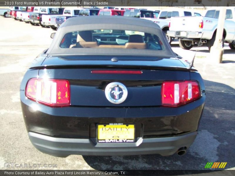 Black / Saddle 2010 Ford Mustang V6 Premium Convertible