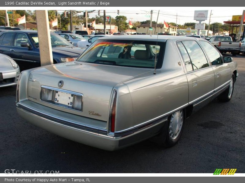 Light Sandrift Metallic / Beige 1996 Cadillac DeVille Sedan