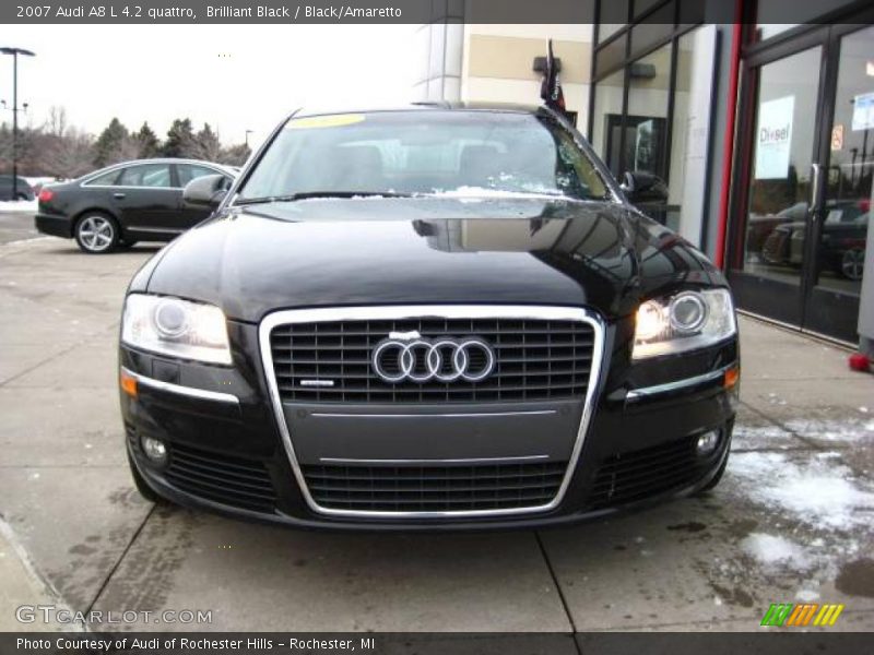 Brilliant Black / Black/Amaretto 2007 Audi A8 L 4.2 quattro