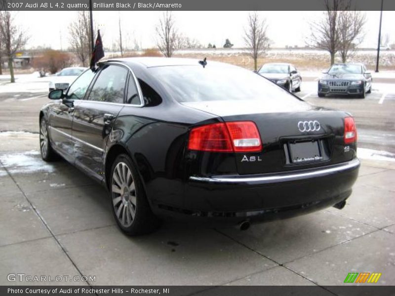 Brilliant Black / Black/Amaretto 2007 Audi A8 L 4.2 quattro