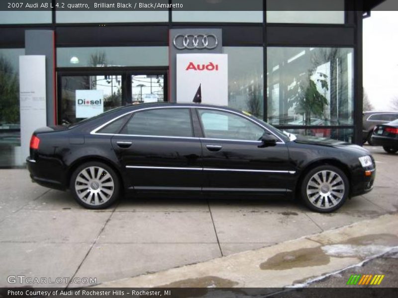 Brilliant Black / Black/Amaretto 2007 Audi A8 L 4.2 quattro