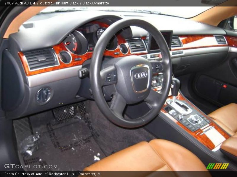 Brilliant Black / Black/Amaretto 2007 Audi A8 L 4.2 quattro