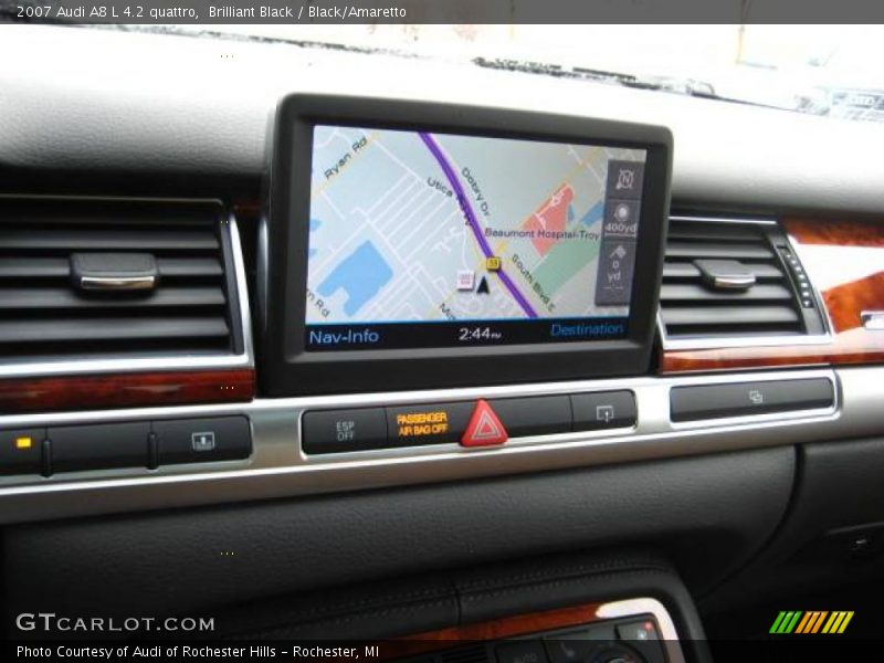 Brilliant Black / Black/Amaretto 2007 Audi A8 L 4.2 quattro