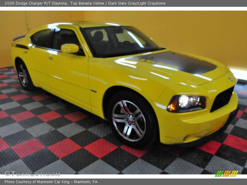 Top Banana Yellow / Dark Slate Gray/Light Graystone 2006 Dodge Charger R/T Daytona