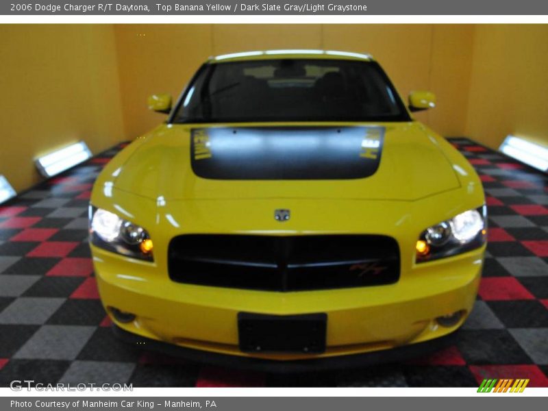 Top Banana Yellow / Dark Slate Gray/Light Graystone 2006 Dodge Charger R/T Daytona