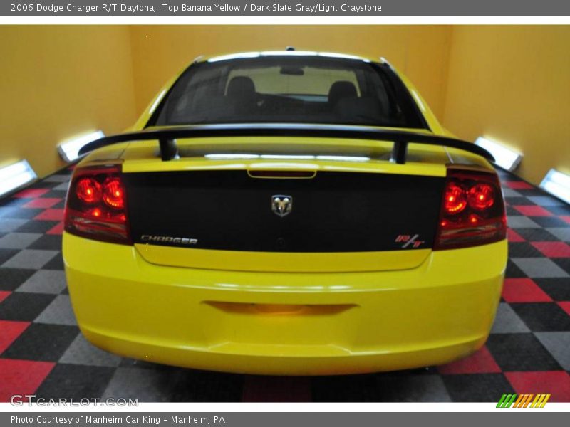 Top Banana Yellow / Dark Slate Gray/Light Graystone 2006 Dodge Charger R/T Daytona