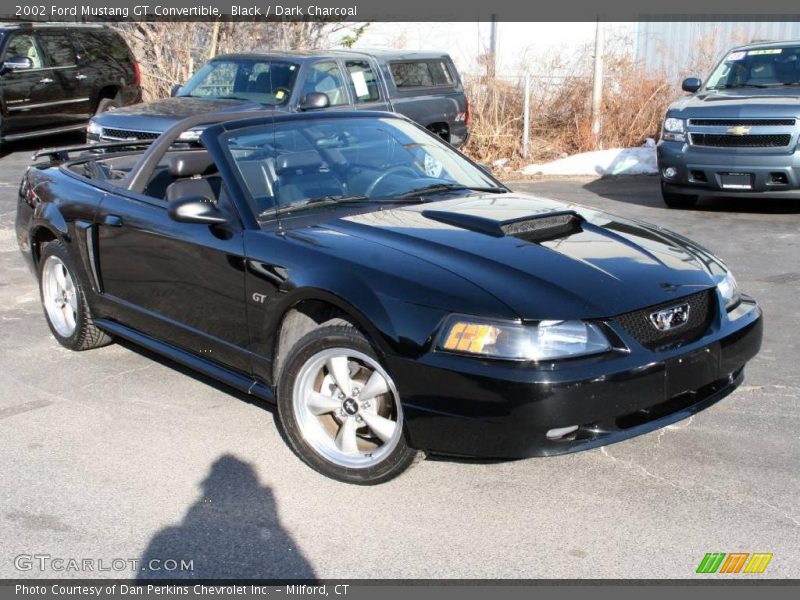 Black / Dark Charcoal 2002 Ford Mustang GT Convertible