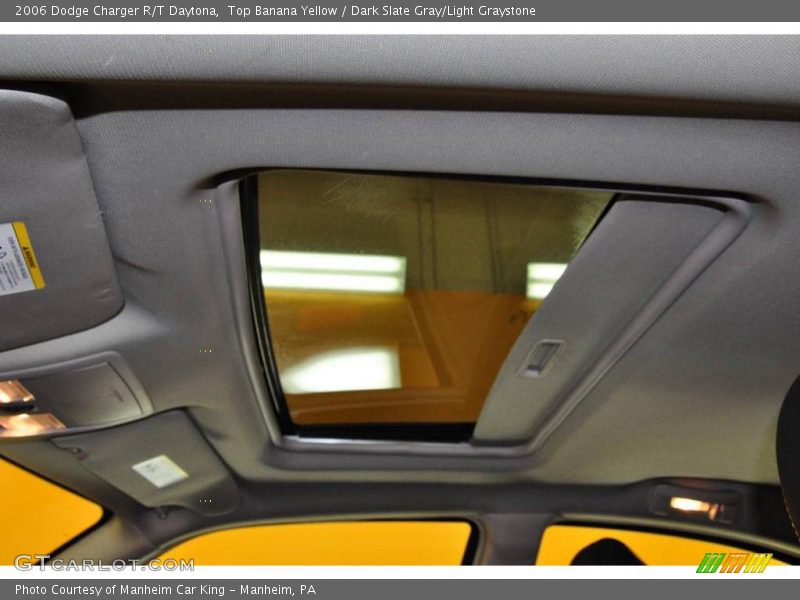Top Banana Yellow / Dark Slate Gray/Light Graystone 2006 Dodge Charger R/T Daytona