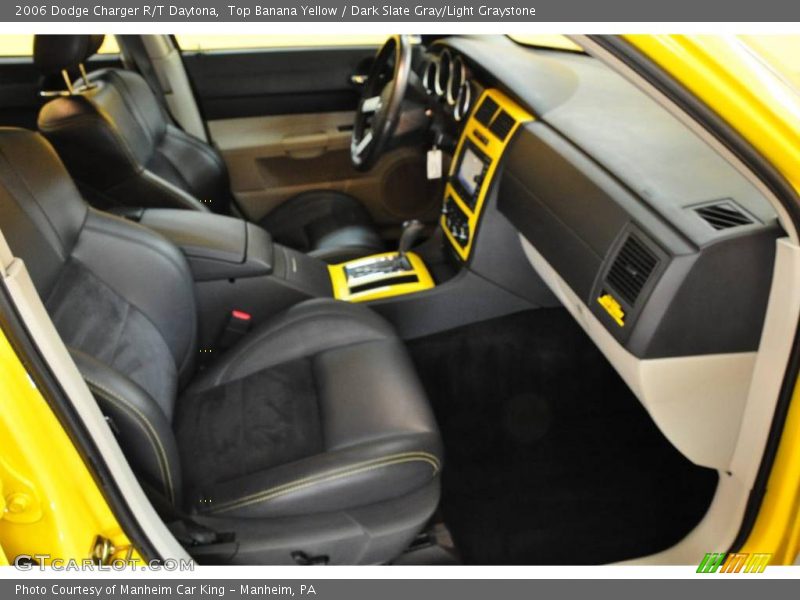 Top Banana Yellow / Dark Slate Gray/Light Graystone 2006 Dodge Charger R/T Daytona