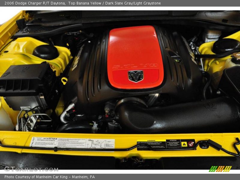 Top Banana Yellow / Dark Slate Gray/Light Graystone 2006 Dodge Charger R/T Daytona