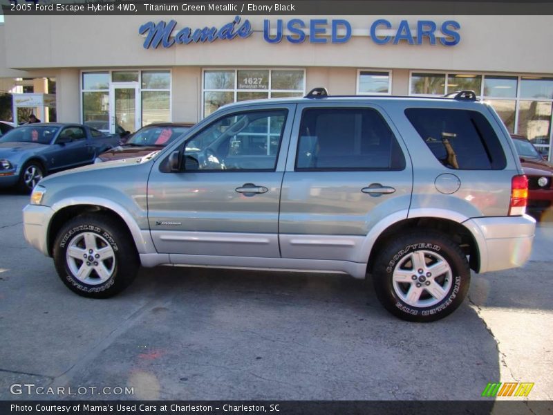 Titanium Green Metallic / Ebony Black 2005 Ford Escape Hybrid 4WD