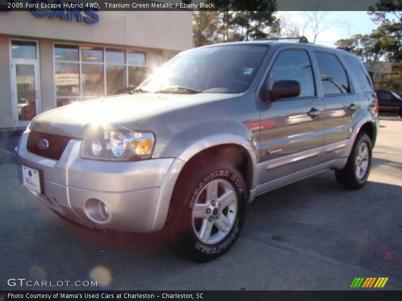 Titanium Green Metallic / Ebony Black 2005 Ford Escape Hybrid 4WD