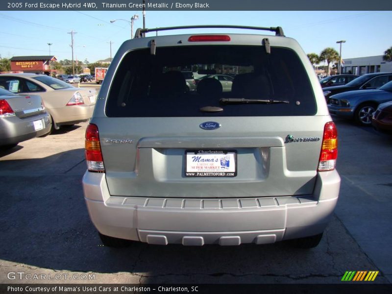 Titanium Green Metallic / Ebony Black 2005 Ford Escape Hybrid 4WD