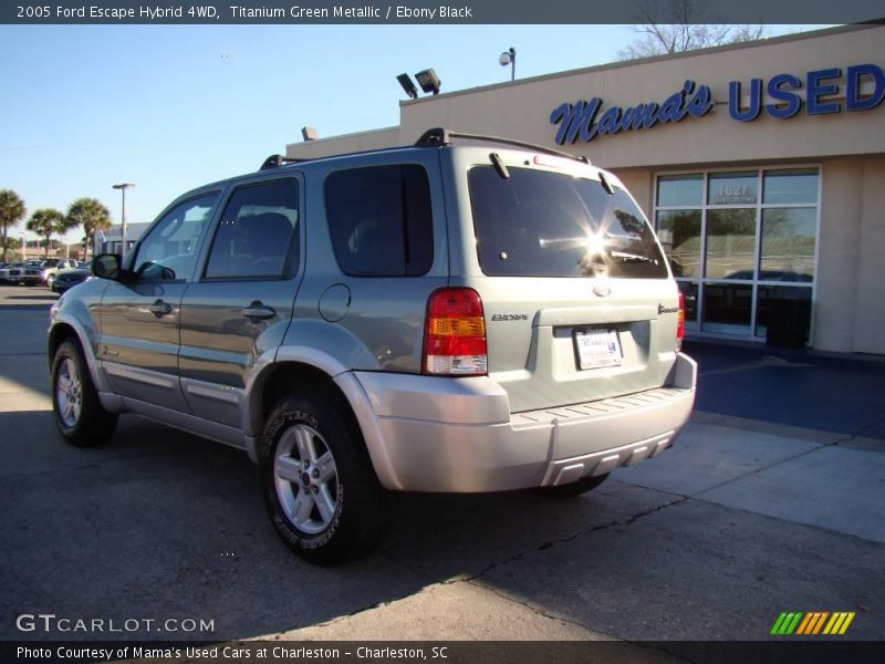 Titanium Green Metallic / Ebony Black 2005 Ford Escape Hybrid 4WD