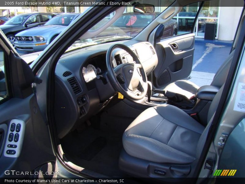 Titanium Green Metallic / Ebony Black 2005 Ford Escape Hybrid 4WD