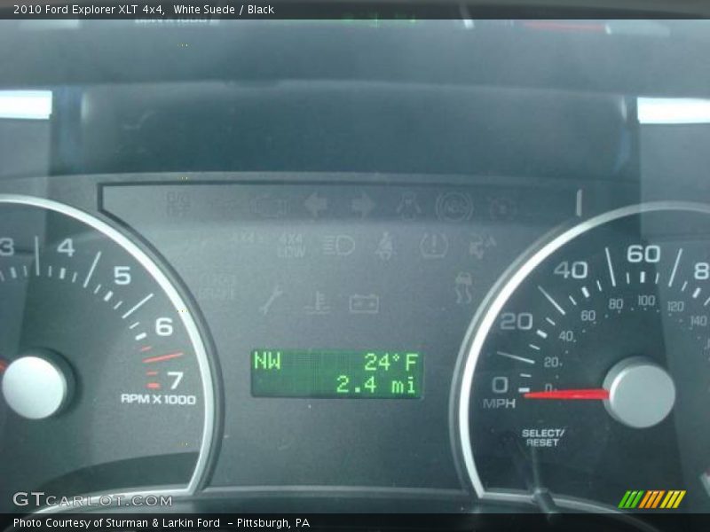 White Suede / Black 2010 Ford Explorer XLT 4x4