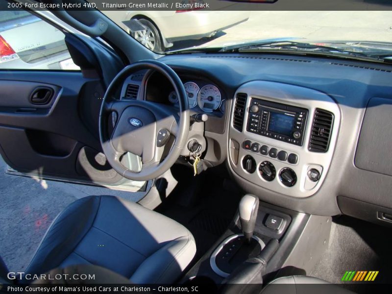 Titanium Green Metallic / Ebony Black 2005 Ford Escape Hybrid 4WD